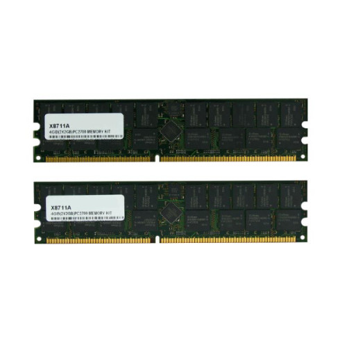 X8711A__03050.1707322453.jpg X8711A | Sun | 4GB Kit (2GB x 2) PC2700 DDR-333MHz ECC Registered CL2.5 184-Pin DIMM Memory - Image 1