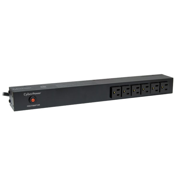 XGdEsaPpk0aQWmr66dxTIA.c-r__82463.1708117965-1.jpg PDU15B6F12R | Cyberpower | power distribution unit (PDU) 18 AC outlet(s) 1U Black - Image 1
