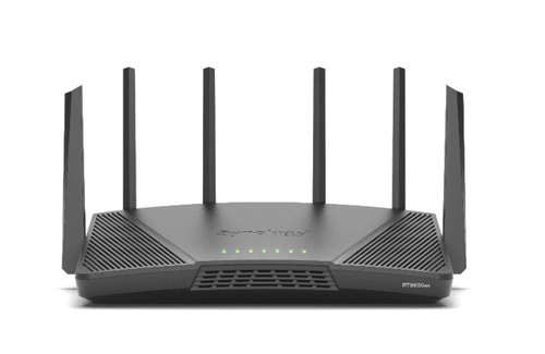 YAYhtXW1c0-MlAydN6JYEA.c-r__56090.1708127364.jpg RT6600AX | Synology | RT6600ax Router WiFi6 1xWAN 3xGbE 1x2.5Gb wireless router Tri-band (2.4 GHz / 5 GHz / 5 GHz) 4G Black - Image 1