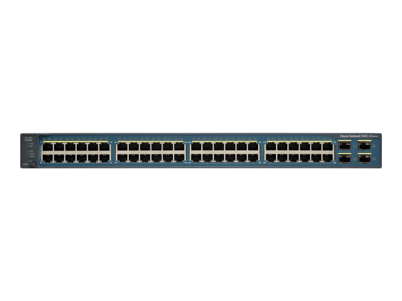 ac_gw5qo0UWhLFvdv17U6w.c-r__76936__98088.1698770827.jpg WS-C3560V248TSS - Cisco CAT 3560V2 48 10/100 + 4 SFP + IPB STD I - Image 1