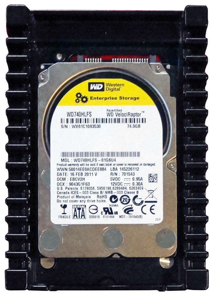 afaa7ebf035599a40d9e952eb00441cc__50591.1698709942.jpg WD740HLFS | Western Digital | Velociraptor 74Gb 10000Rpm Sata 3Gbps 16Mb Cache 3.5-Inch Internal Hard Drive - Image 1