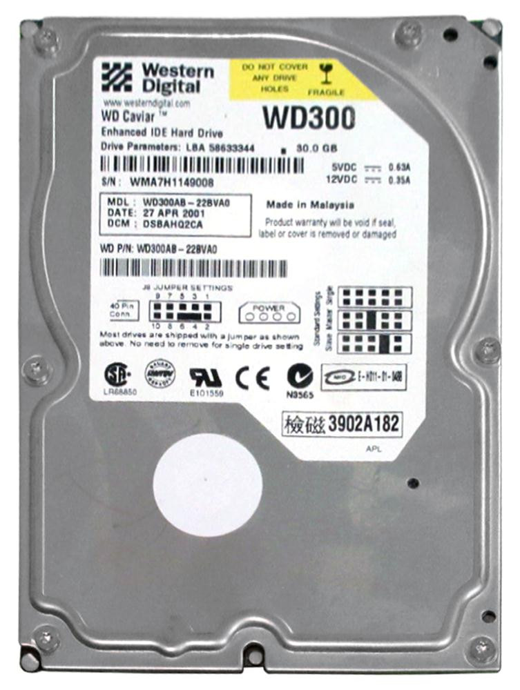 b9496b55c65760483a913ecf7d097be4__91604.1698709172.jpg WD300AB | Western Digital | Caviar 30Gb 5400Rpm Ata-100 2Mb Cache 3.5-Inch Internal Hard Drive - Image 1