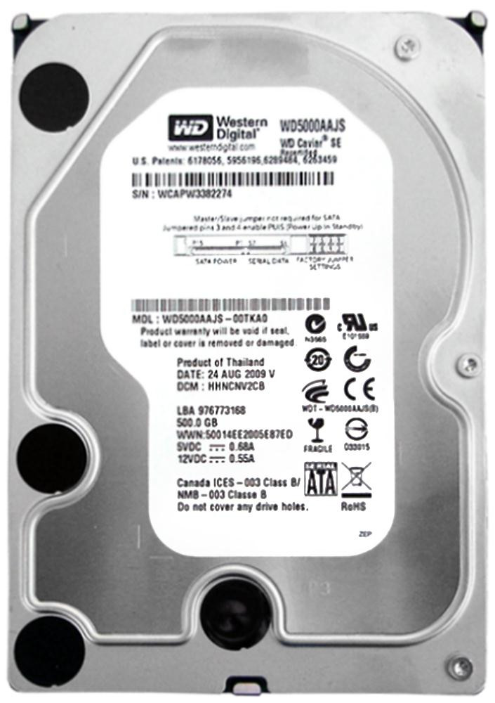 c297c26dc26dbf42cc76e8872721e8a9__85831.1698705531.jpg WD5000AAJS | Western Digital | Caviar Blue 500Gb 7200Rpm Sata 3Gbps 8Mb Cache 3.5-Inch Internal Hard Drive - Image 1