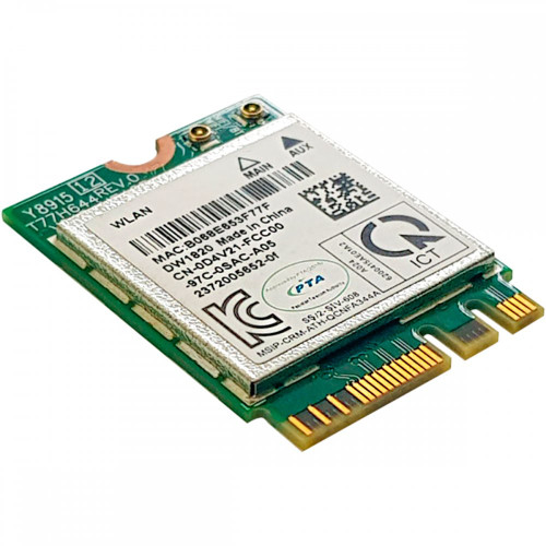 dw1820_118781_g__23887__64383.1751475487.jpg 02NM4Y | Dell | Wireless Card WLAN Wifi Bluetooth M.2 Dual Band DW1820 - Image 1