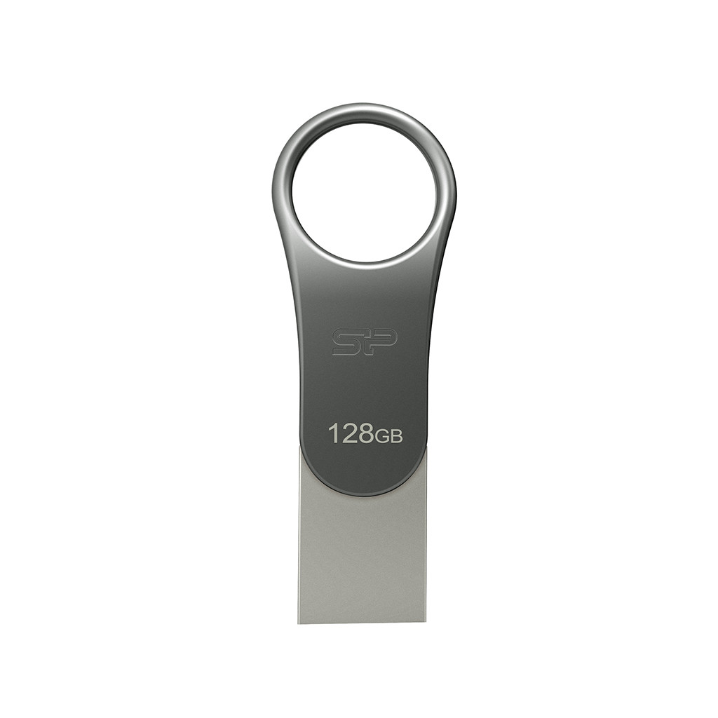 eSt5wmqFuU2Fx_eZKcerZw.c-r__36256.1708124484.jpg SP128GBUC3C80V1S | Silicon Power | Mobile C80 USB flash drive 128 GB USB Type-A / USB Type-C 3.2 Gen 1 (3.1 Gen 1) Titanium - Image 1