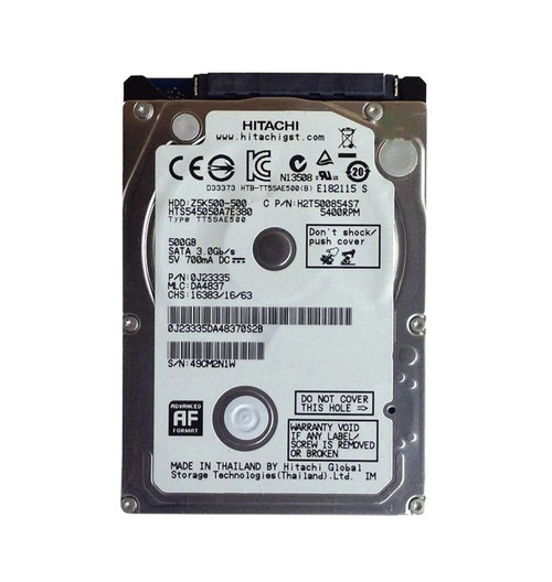 h2t500854s7-o_rnytvrcouahycfym__81592.1696345826.jpg H2T500854S7 | HGST | TRAVELSTAR Z5K500 SERIES 500GB 5400RPM SATA 3GB/S 8MB CACHE 2.5-INCH HARD DRIVE - Image 1