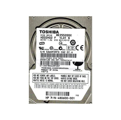 hdd2h02f-o_sx2lvrxsfxzpgfub__71752.1696345954.jpg HDD2H02F | TOSHIBA | 250GB 5400RPM SATA 3GB/S 8MB CACHE 2.5-INCH HARD DRIVE - Image 1