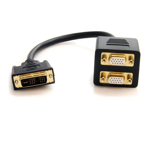 i5aS73VjdkKe72jEzCv3Mg.c-r__06153.1708125198.jpg DVISPL1VV | StarTech.com | video cable adapter 11.8" (0.3 m) DVI-I 2 x VGA (D-Sub) Black - Image 1