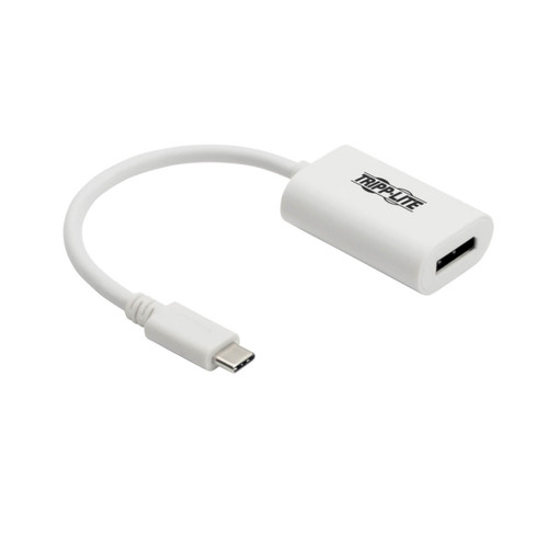 iFZk55LcESGOzGekNrsFA.c-r__78343.1708130649.jpg U444-06N-DP4K6W | Tripp Lite | video cable adapter 5.91" (0.15 m) USB Type-C DisplayPort White - Image 1