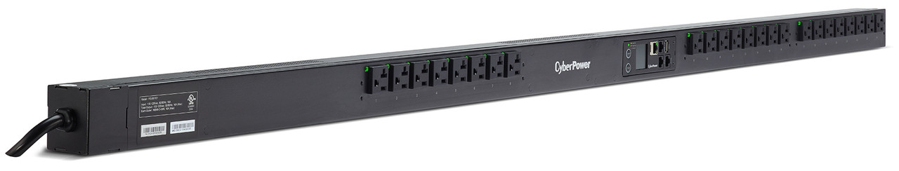 m0YpC_13bU67q5lteS8JJw.c-r__94281.1708118029.jpg PDU41101 | Cyberpower | power distribution unit (PDU) 24 AC outlet(s) 0U Black - Image 1