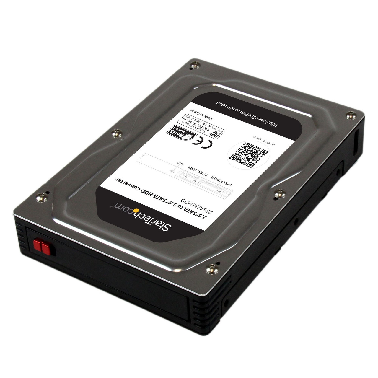 mEiGtlFNW0KhnnHPhR-frQ.c-r__67432.1708124732-1.jpg 25SAT35HDD | StarTech.com | drive bay panel 3.5" Storage drive tray Black, Silver - Image 1
