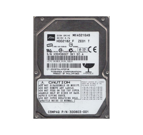 mk4021gas-o_jrnrhfbdmspnszgt__59500.1696345992.jpg MK4021GAS | TOSHIBA | 40Gb 4200Rpm Ide 2Mb Cache 2.5-Inch Hard Drive - Image 1