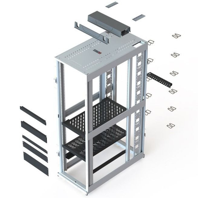 pl34318356-server_rack_accessories_server_cabinet_components__89493.1708117337-1.jpg EC42U3042SMMSMNK | Black Box | rack cabinet 42U Freestanding rack - Image 1