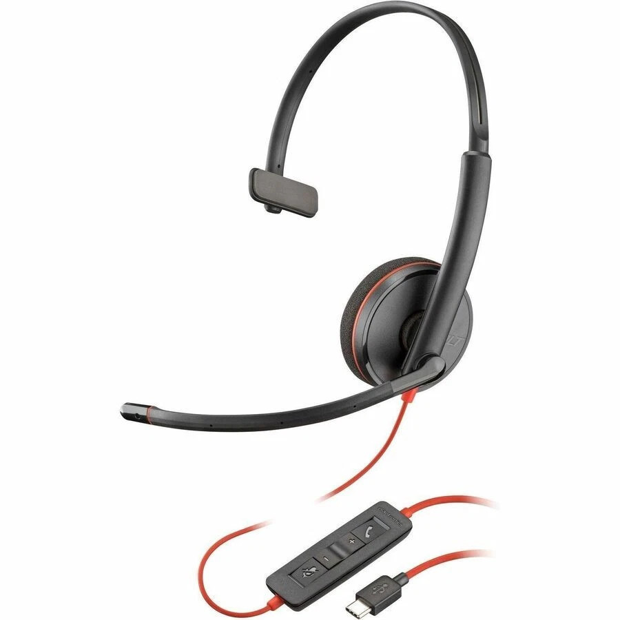 s-l1600__51961.1772478048.jpg 8X2J8A6 | Poly | Blackwire 3210 Monaural USB-C Headset + USB-C/A Adapter - Image 1