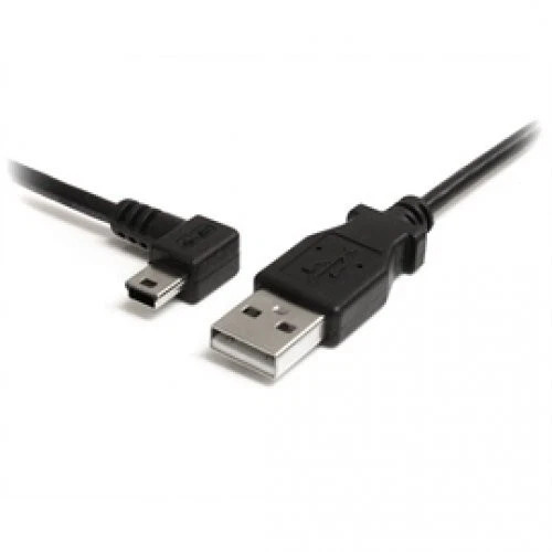 s-l500__09336.1772479432.jpg USB2HABM3LA | StarTech | 3ft Mini USB Cable A to Left Angle Mini B Type A Male USB - Image 1