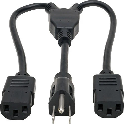 s-l500__41586.1772479543-1.jpg P004-18N-2C13 | Eaton | Splitter C14 to 2xC13 PDU Style 10A 250V Power Cord - Image 1
