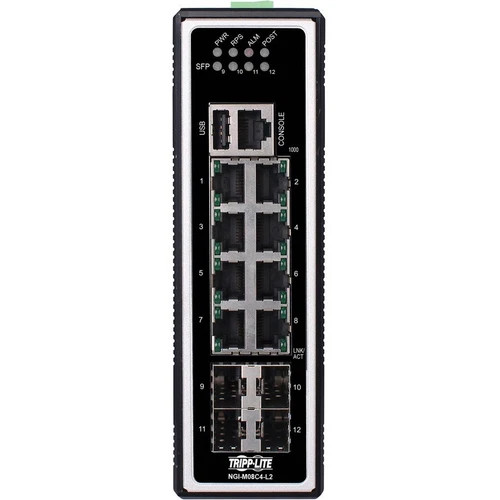 s-l500__96759.1772478671.jpg NGIM08C4L2 | Tripp Lite | 8-Port Layer 2 Managed Industrial Gigabit Ethernet Switch - Image 1