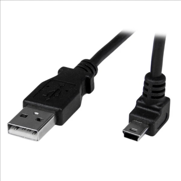 s-l600__12682.1772479295.jpg USBAMB1MU | StarTech | 1m Mini USB Cable A to Up Angle - Image 1