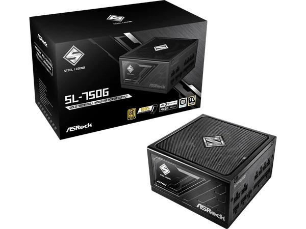 s-l600__15239.1772479637-1.jpg SL-750G | ASRock | 750 W ATX3.1 & PCIe5.1 80 PLUS GOLD Full Modular Power - Image 1