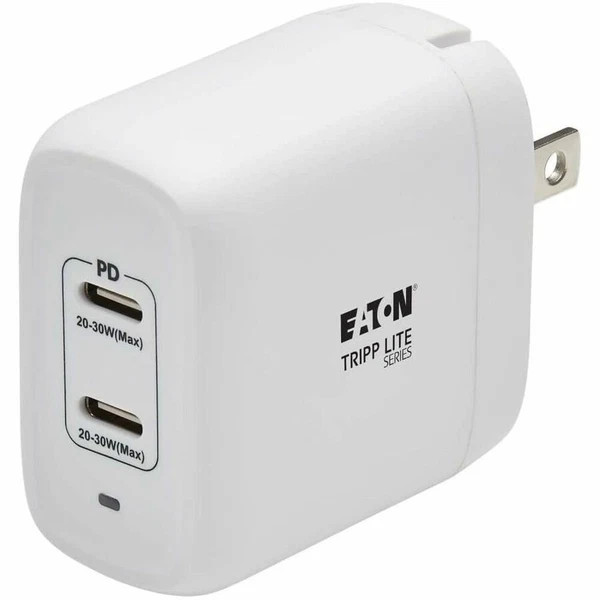 s-l600__28510.1772479370.jpg U280W0240C2G | Tripp Lite | Dual-Port Compact 40W USB- C PD Wall Charger - Image 1