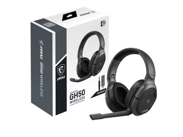 s-l600__37680.1772478081.jpg S37-4300030-SV1(CA) | MSI | IMMERSE GH50 Wireless Gaming Headset 7.1 Surround Sound Carrying Pouch Inc - Image 1