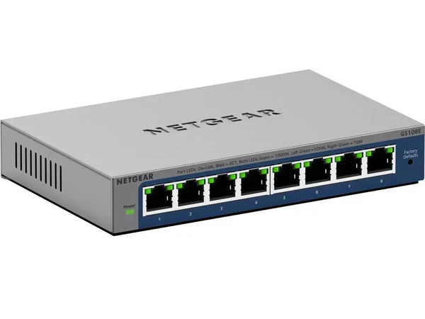 s-l600__44499.1772478686.jpg GS108E-400NAS | Netgear | GS108E Ethernet Switch 8 PortsGigabit Ethernet10/100/1000Base-T - Image 1