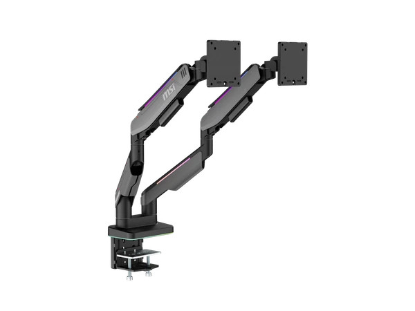 s-l600__52444.1772478866-1.jpg MT201DR | MSI | Premium RGB Dual Monitor Stand Arms 17-35" Support VESA Comp - Image 1