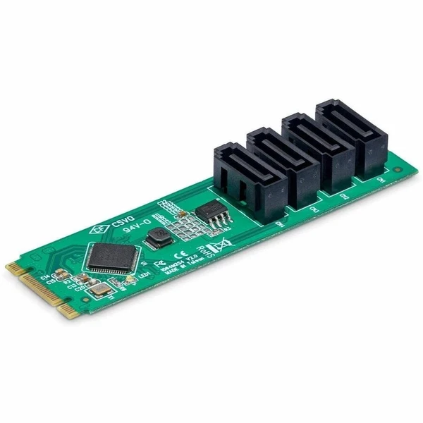 s-l600__69604.1772479934.webp 4P-SATA-M2-ADAPTER | StarTech | 4-Port M.2 to SATA Adapter Card - Image 1