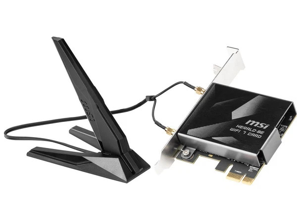 s-l600__81077.1772478232-1.jpg HERALD-BE7MAX | MSI | NCM865 Tri-Band Wi-Fi 7 & Bluetooth 5.4 PCIe Adapter - Image 1