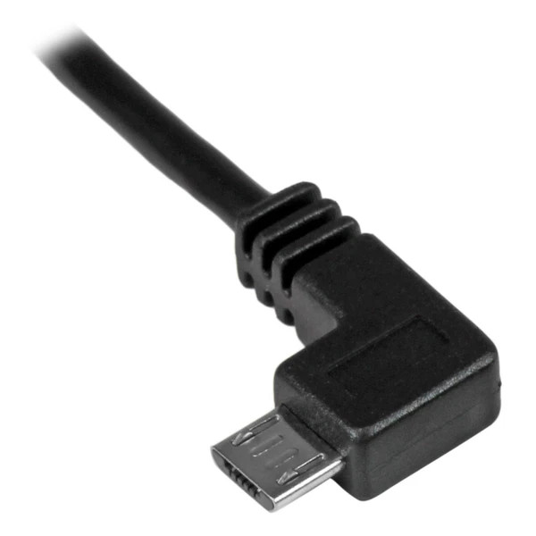 s-l600__85762.1772479392.jpg USBAUB2MLA | StarTech | 2m 6ft Left Angle Micro-USB Charge-and-sync Cable - Image 1