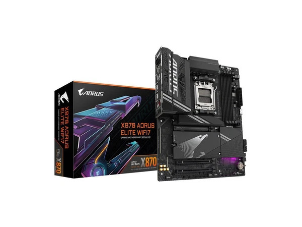 s-l600__87770.1772478422-1.jpg X870AORUSELITE7 | Gigabyte | X870 Aorus Elite WIFI7 AM5 LGA 1718 ATX DDR5 4x M.2 PCIe 5.0 USB4 - Image 1