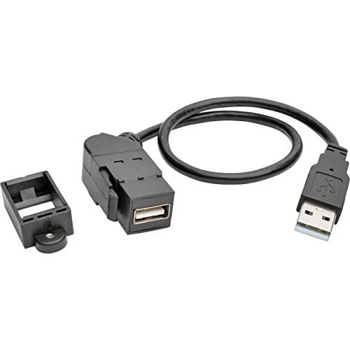 s-l600__88673.1772479387.jpg U024-001-KPA-BK | Tripp Lite | USB Keystone Panel Mount Extension Coupler Cable - Image 1