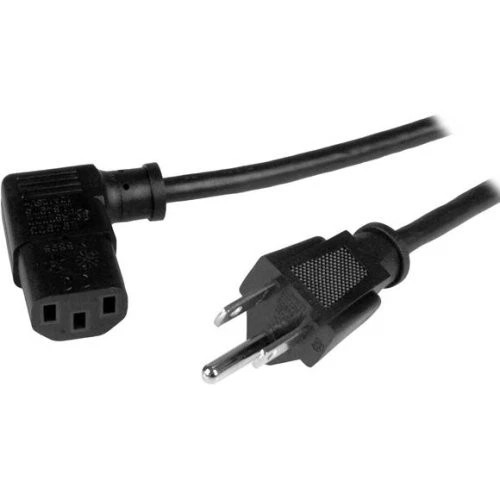 s-l600__90634.1772479506-1.jpg PXT101L3 | StarTech | 3ft Computer Power Cord Nema 5-15p To Right-angle C13 18awg - Image 1