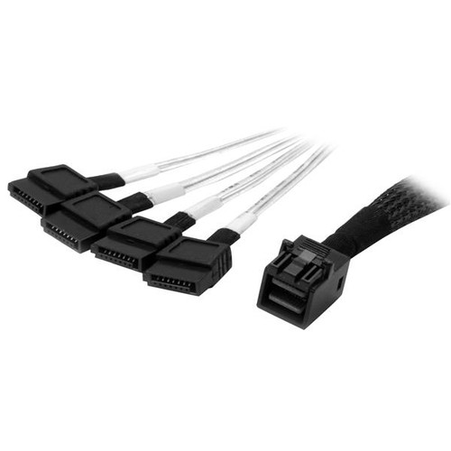 sXI_1vQro0-ut7yQaXWhIw.c-r__37831.1708126068.jpg SAS43SAT1M | StarTech.com | Serial Attached SCSI (SAS) cable 39.4" (1 m) Black, Silver - Image 1