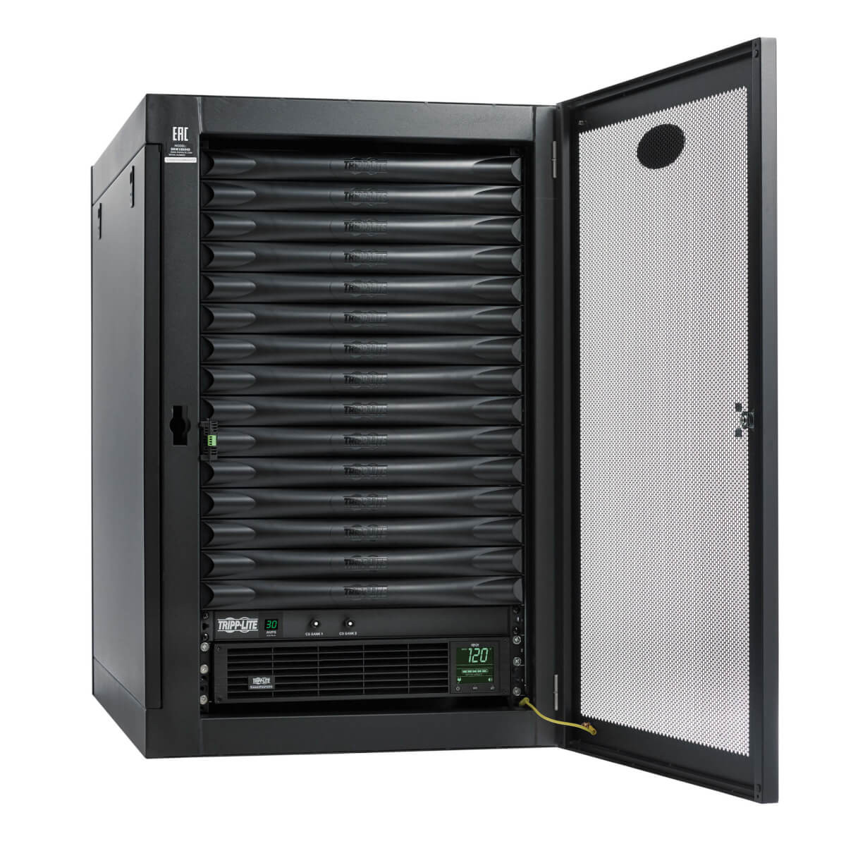 sXyToXtqEUqnc4tMc4cYnQ.c-r__24460.1708128261-1.jpg MDK1W15UPX00000 | Tripp Lite | rack cabinet 18U Wall mounted rack Black - Image 1