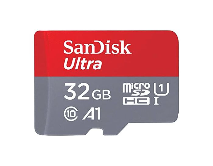 sdsquar-032g-o_xajfz6rcs3h8n2wv__36771.1706034495.jpg SDSQUAR-032G-CN6MA | SanDisk | 32GB Ultra MicroSDHC UHS-I Memory Card with Adapter - Image 1
