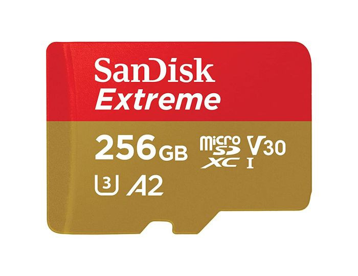 sdsqxav-256g-gn6gn-o_mynzfhyx40qtiewa__14707.1706034546.jpg SDSQXAV-256G-GN6GN | SanDisk | 256GB Extreme microSD Memory Card for Mobile Gaming - Image 1