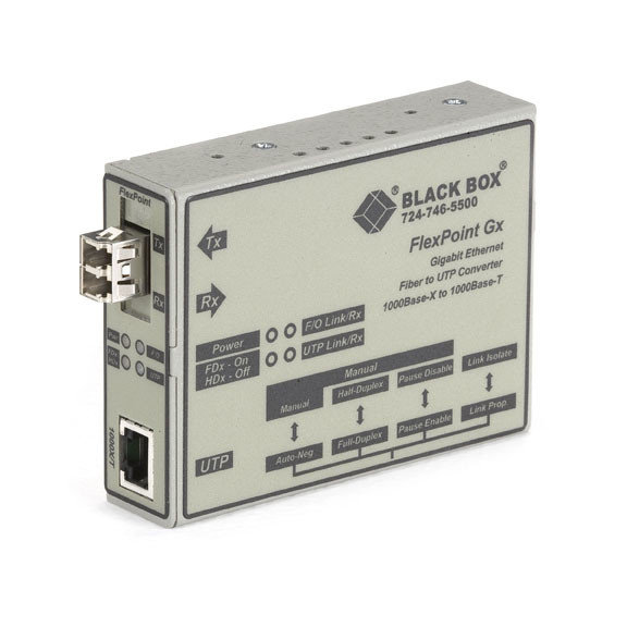 u5y9vL36lEKj4G2vGBvhTg.c-r__49306.1708117369.jpg LMC1012A | Black Box | FlexPoint 1000BASE-T to 1000BASE-SX, LC network media converter 1000 Mbit/s 850 nm Multi-mode - Image 1