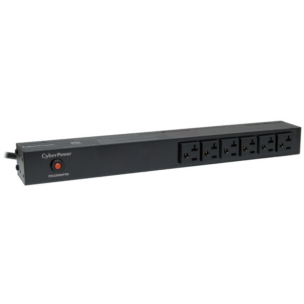xS6kEzCb1kilypMsPzyx0Q.c-r__72928.1708117971-1.jpg PDU20B6F8R | Cyberpower | power distribution unit (PDU) 14 AC outlet(s) 1U Black - Image 1